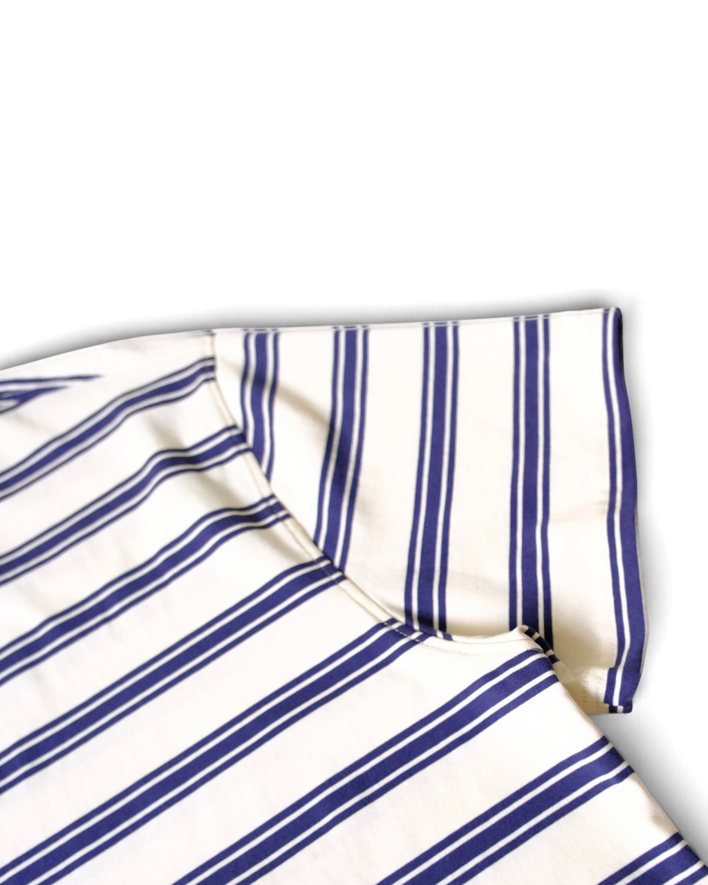 Striped Mini Logo relaxed t-shirt Cream&Navy
