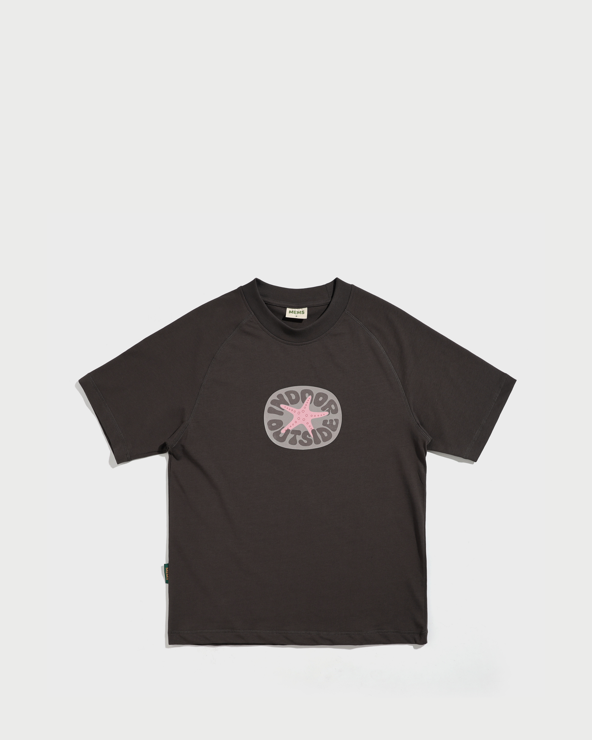 Inside Out oversized raglan Charcoal