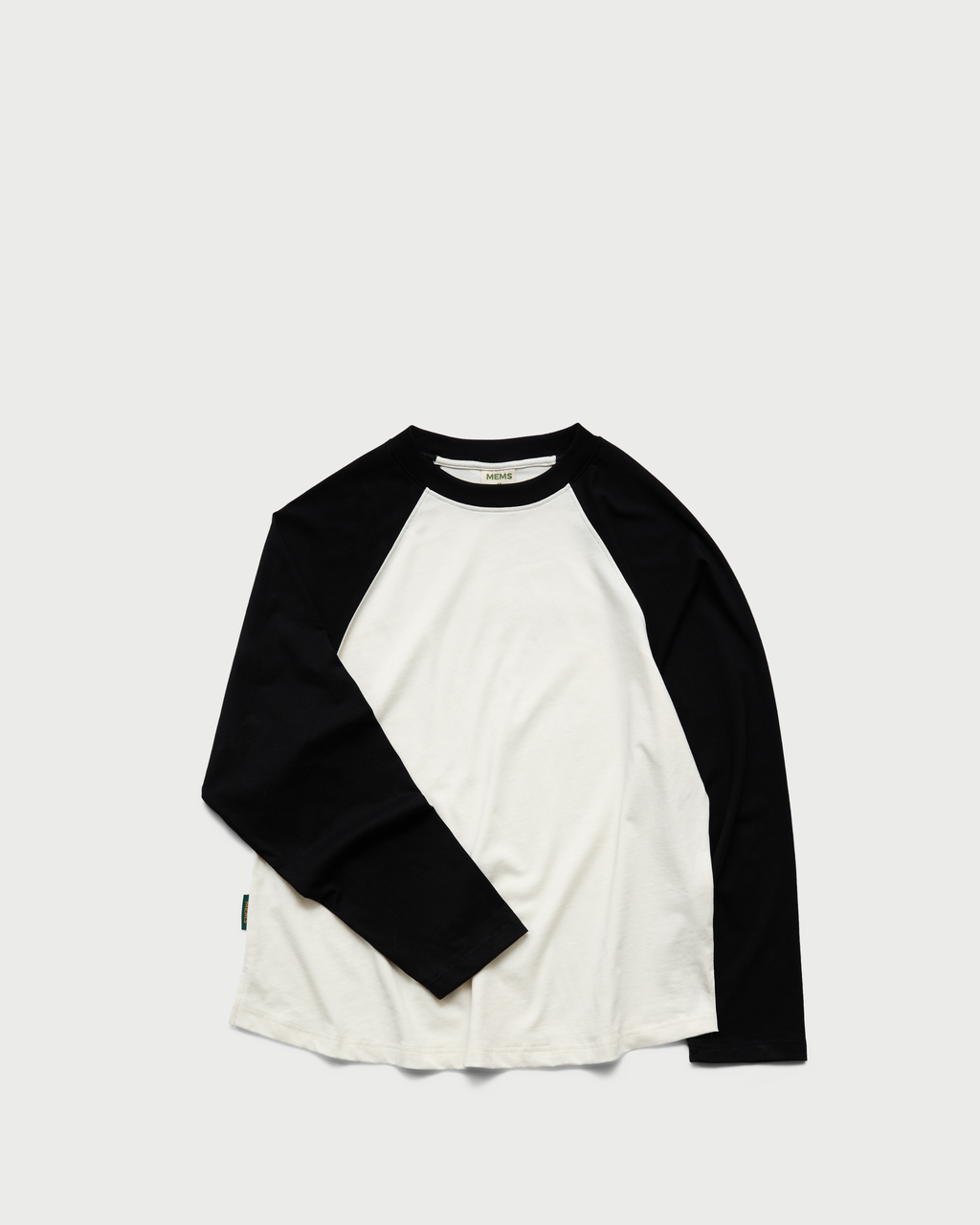 Flexible oversized raglan long sleeve Cream Black
