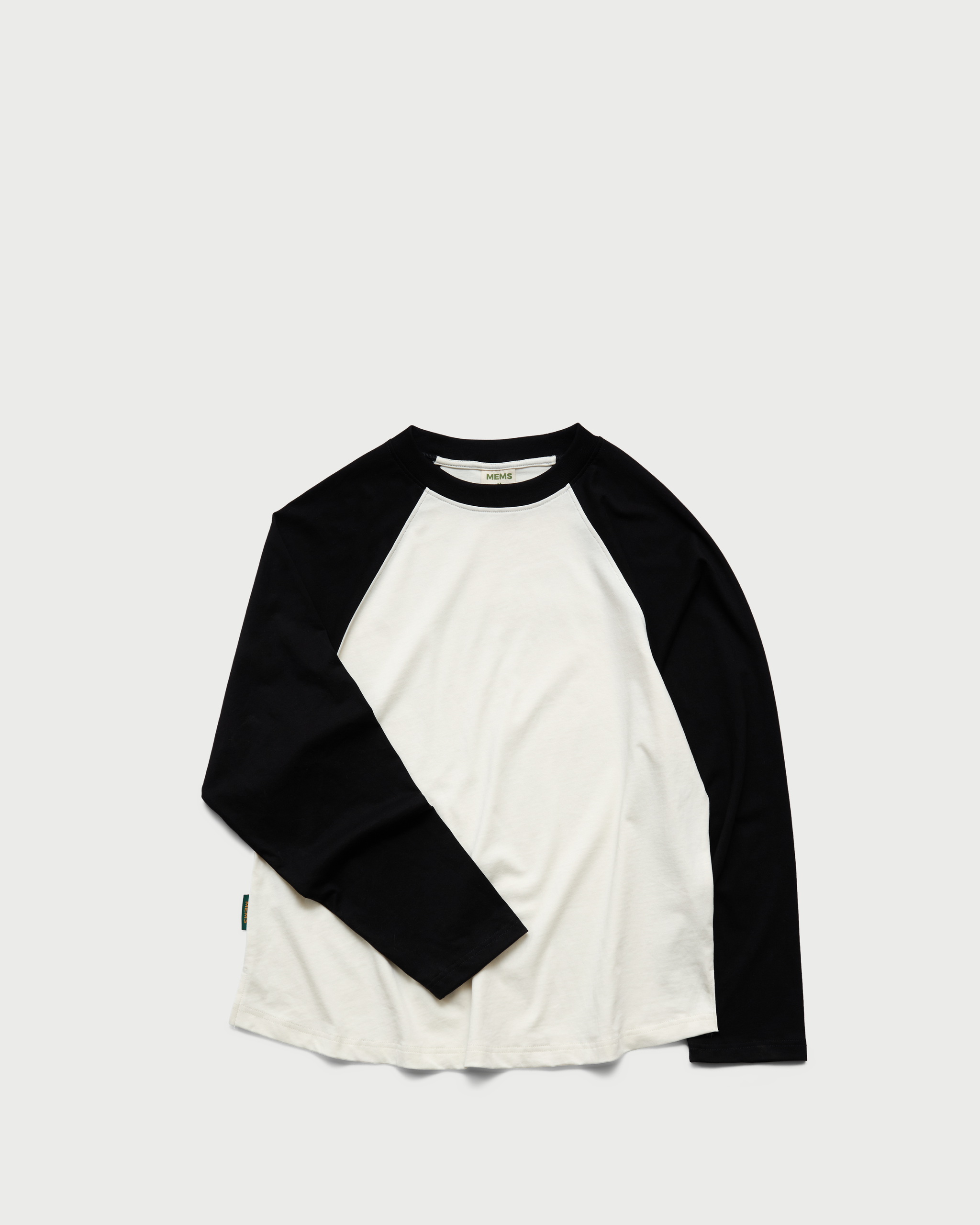 Flexible oversized raglan long sleeve Cream Black