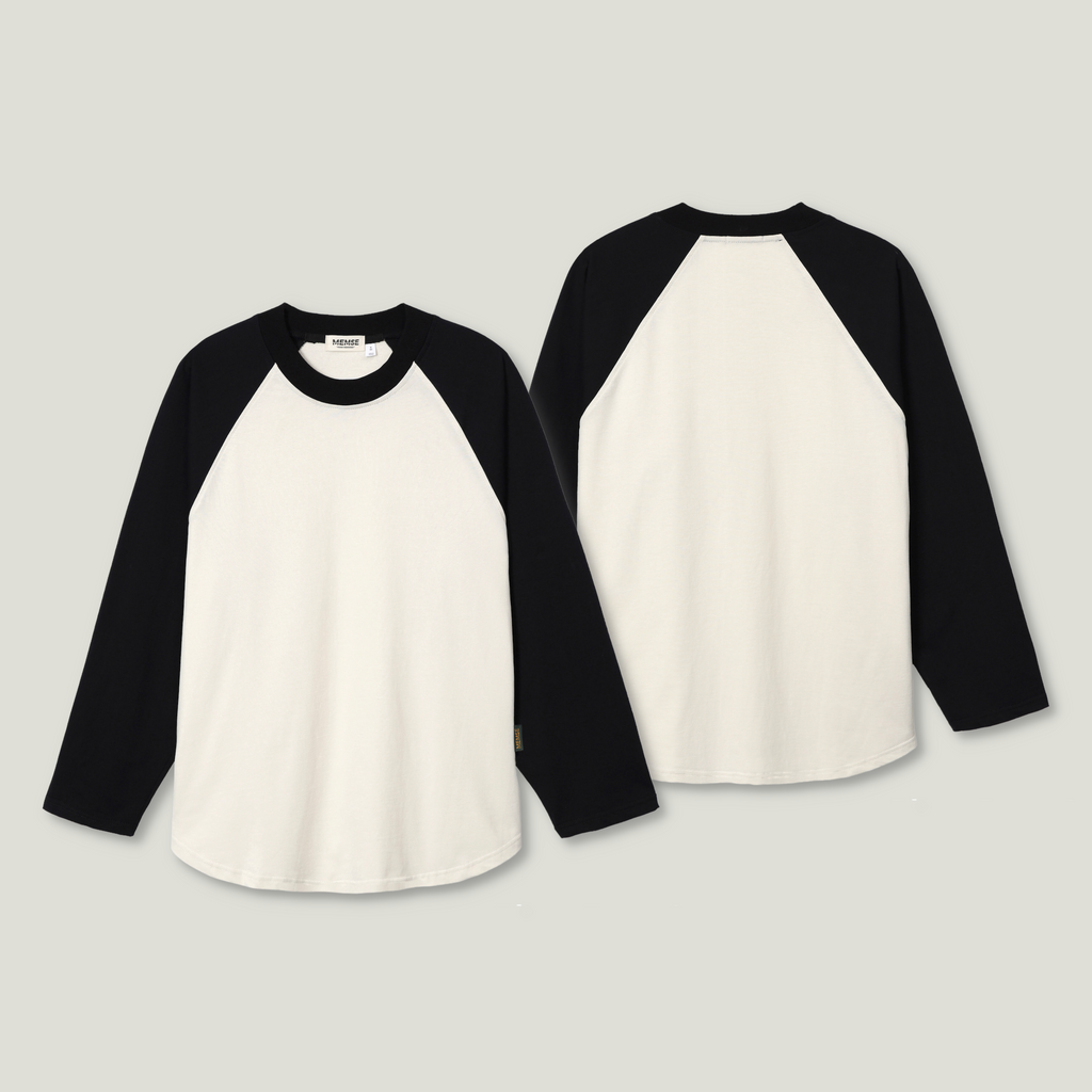 𝐅𝐥𝐞𝐱𝐢𝐛𝐥𝐞 𝐫𝐚𝐠𝐥𝐚𝐧 𝐥𝐨𝐧𝐠 𝐬𝐥𝐞𝐞𝐯𝐞 Cream Black