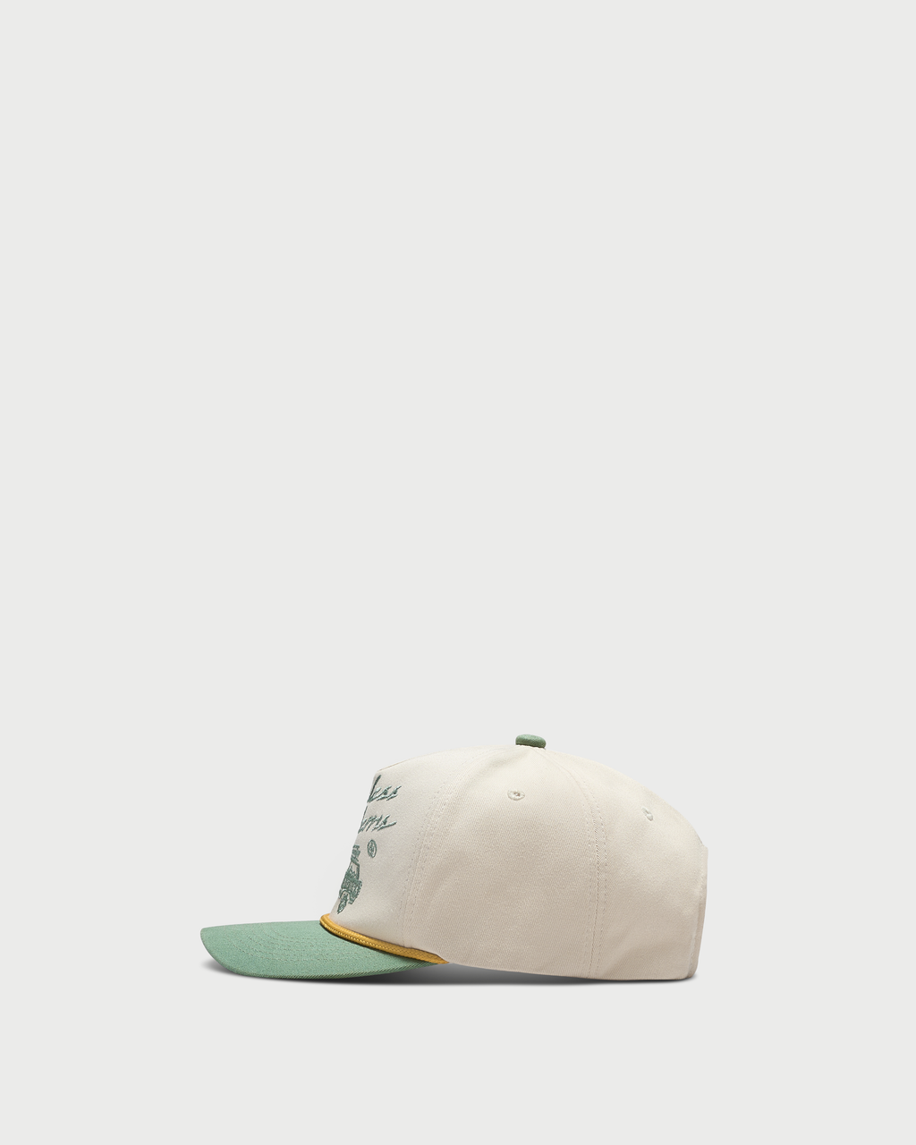 Nón Reckless x Mems snapback form mềm Mossgreen Beige