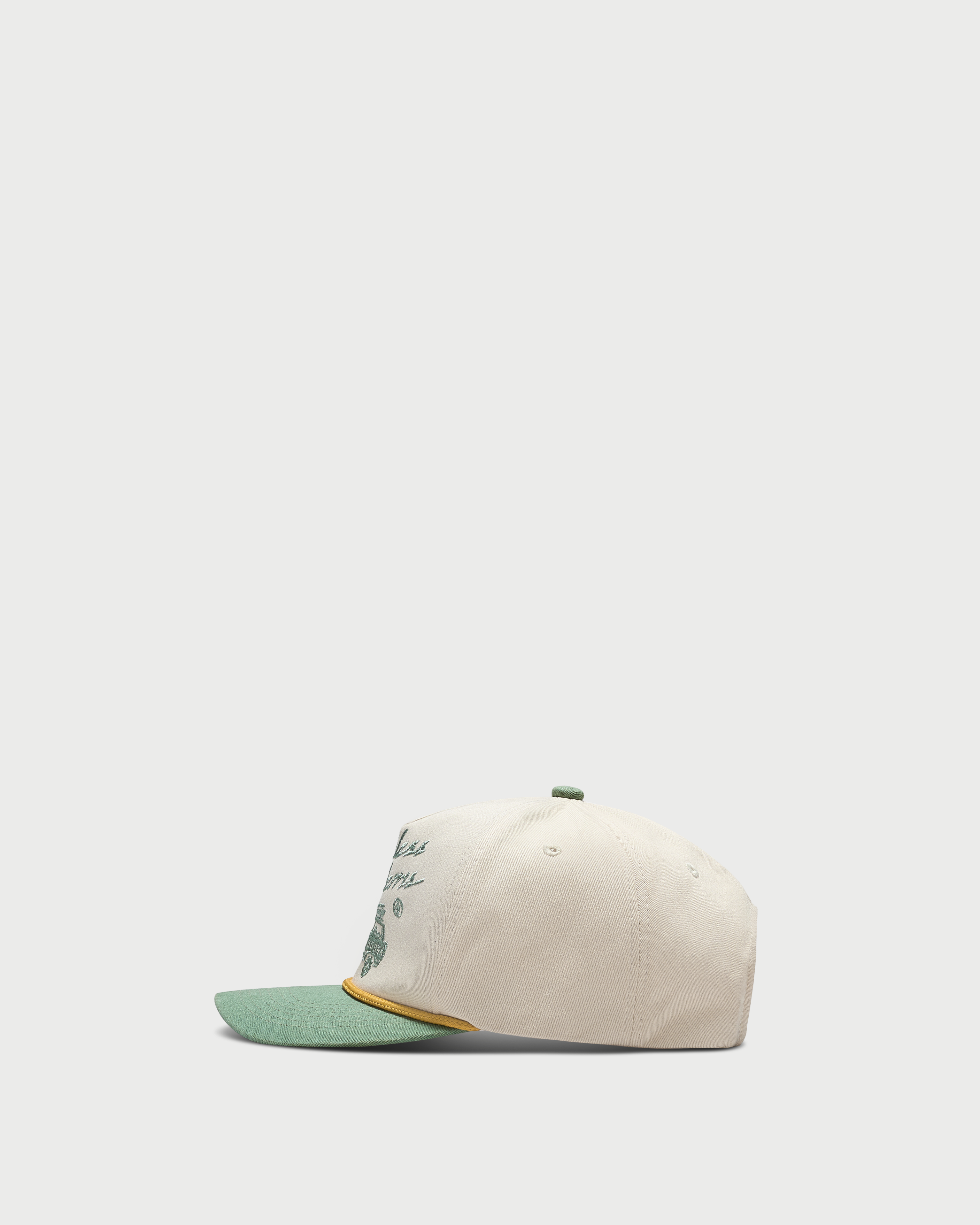 Nón Reckless x Mems snapback form mềm Mossgreen Beige