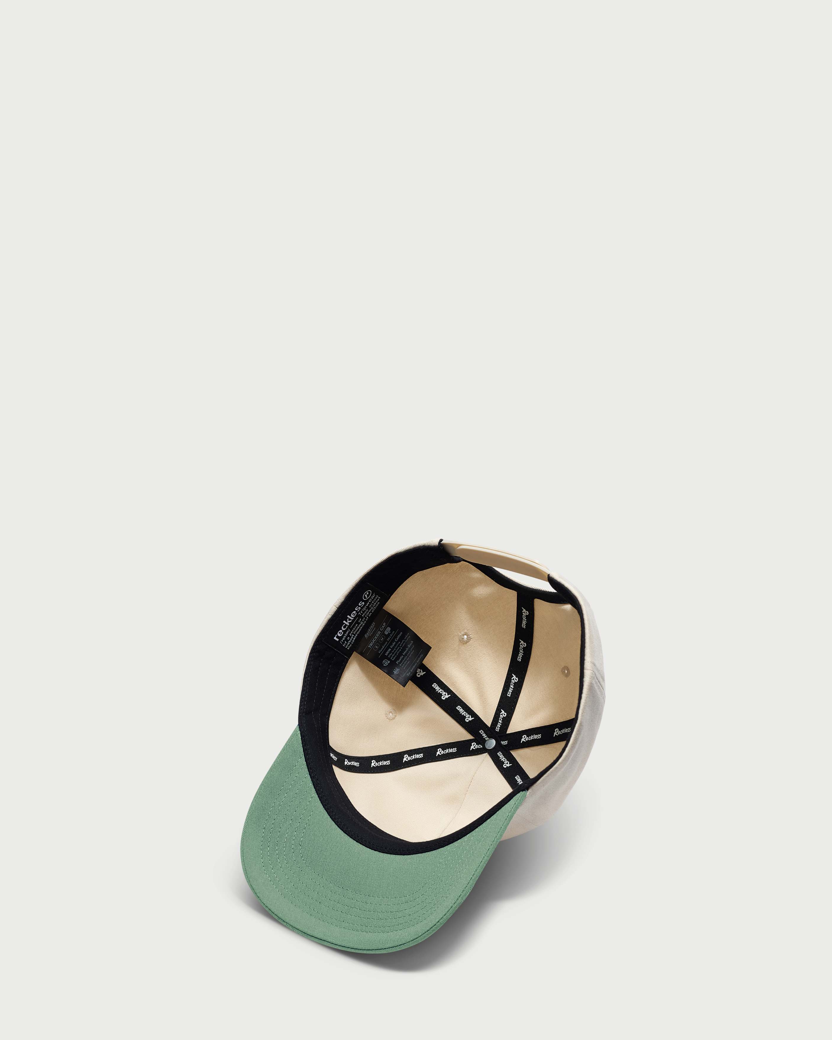Nón Reckless x Mems snapback form mềm Mossgreen Beige