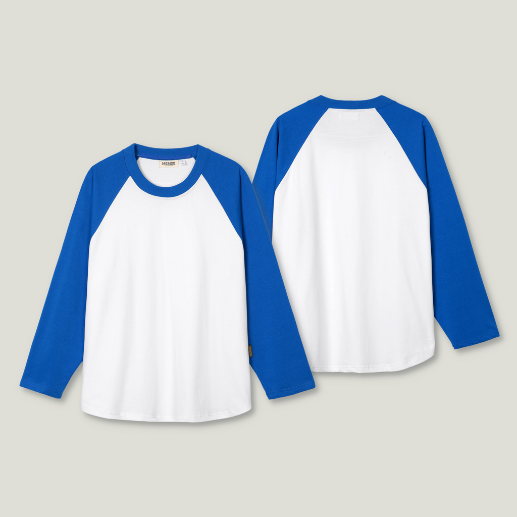 𝐅𝐥𝐞𝐱𝐢𝐛𝐥𝐞 𝐫𝐚𝐠𝐥𝐚𝐧 𝐥𝐨𝐧𝐠 𝐬𝐥𝐞𝐞𝐯𝐞 White Blue