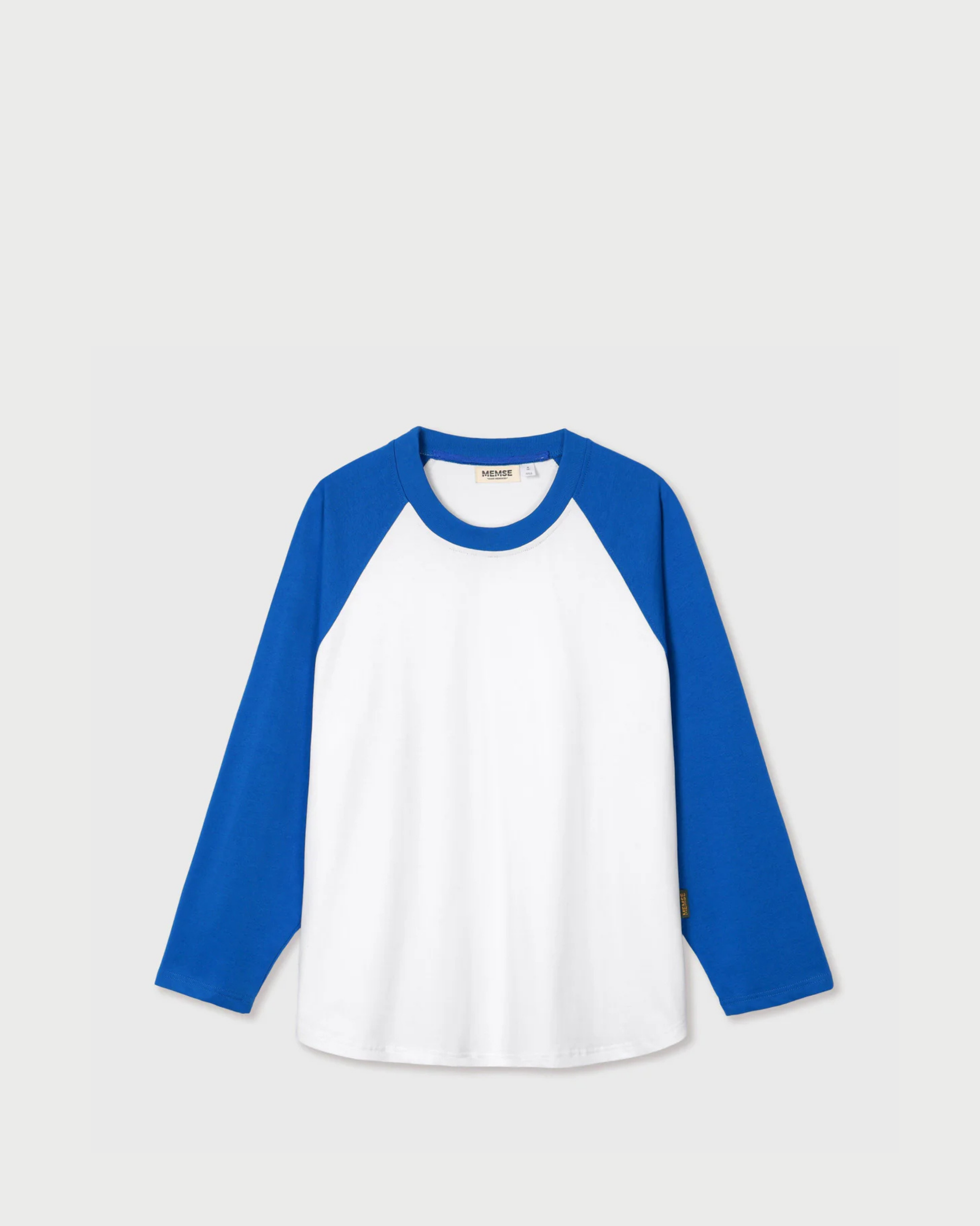 Flexible oversized raglan long sleeve White Blue