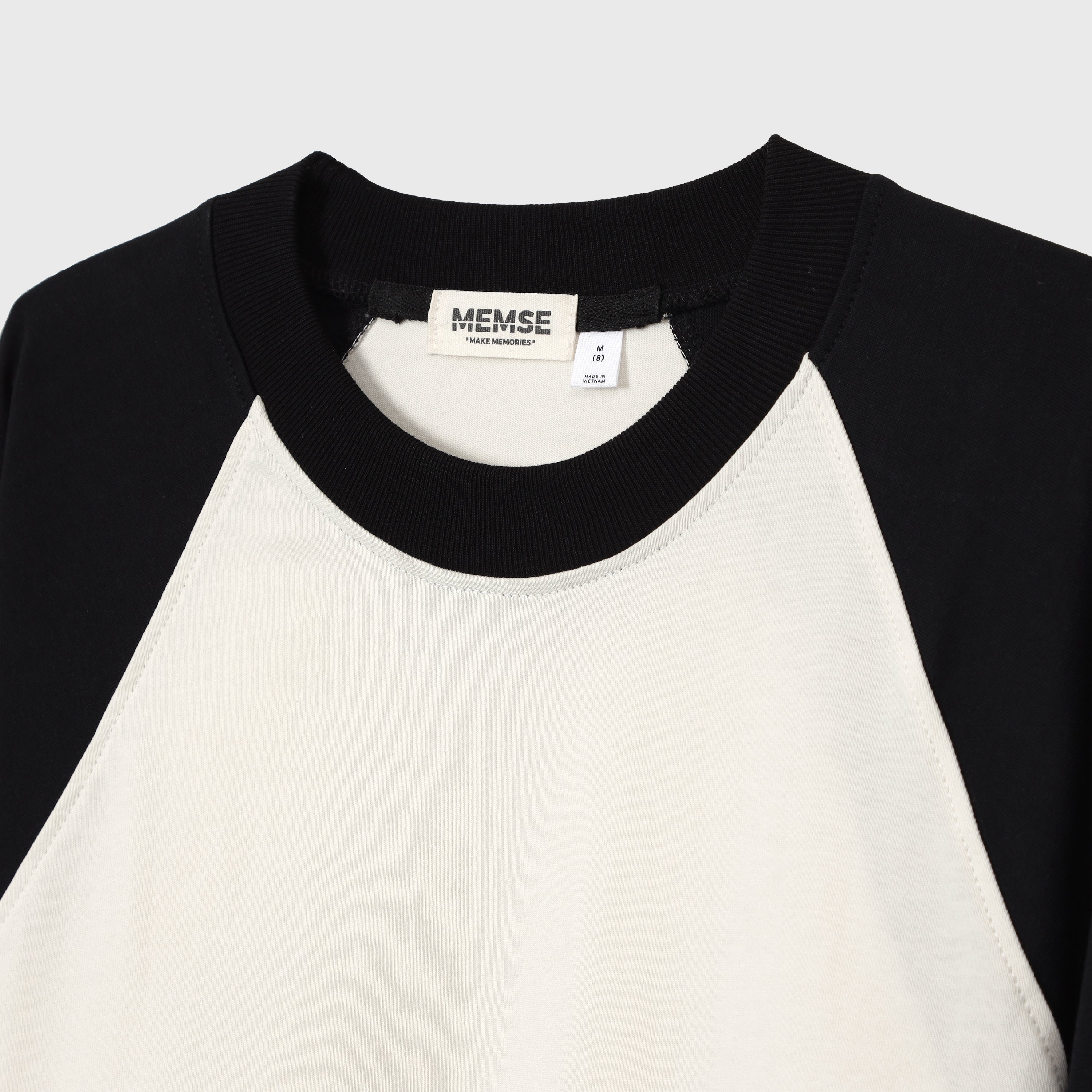𝐅𝐥𝐞𝐱𝐢𝐛𝐥𝐞 𝐫𝐚𝐠𝐥𝐚𝐧 𝐥𝐨𝐧𝐠 𝐬𝐥𝐞𝐞𝐯𝐞 Cream Black