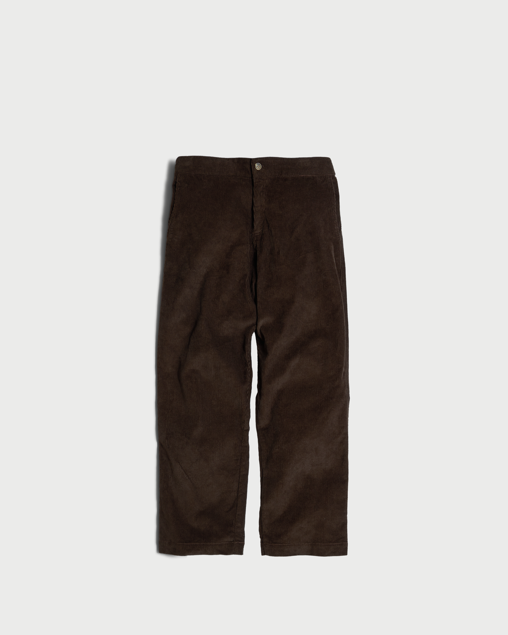 Corduroy relaxed straight trousers Dark Brown