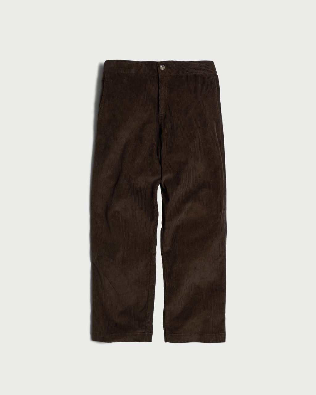 Corduroy relaxed straight trousers Dark Brown