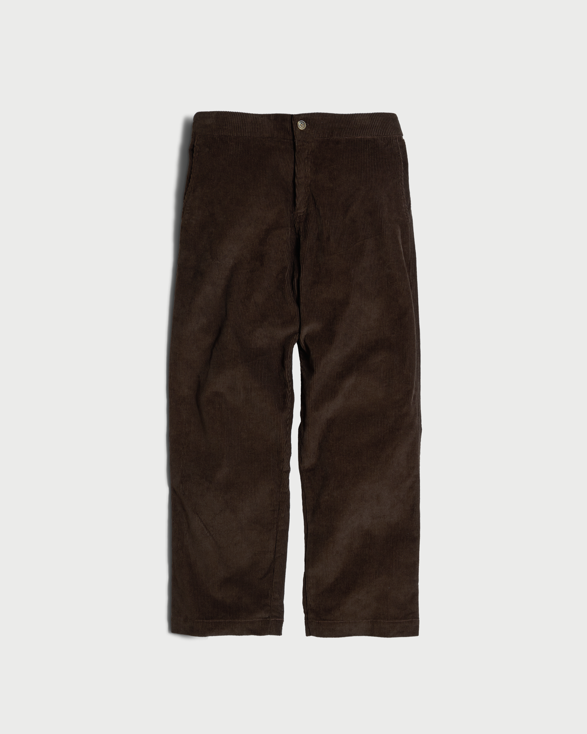 Corduroy relaxed straight trousers Dark Brown