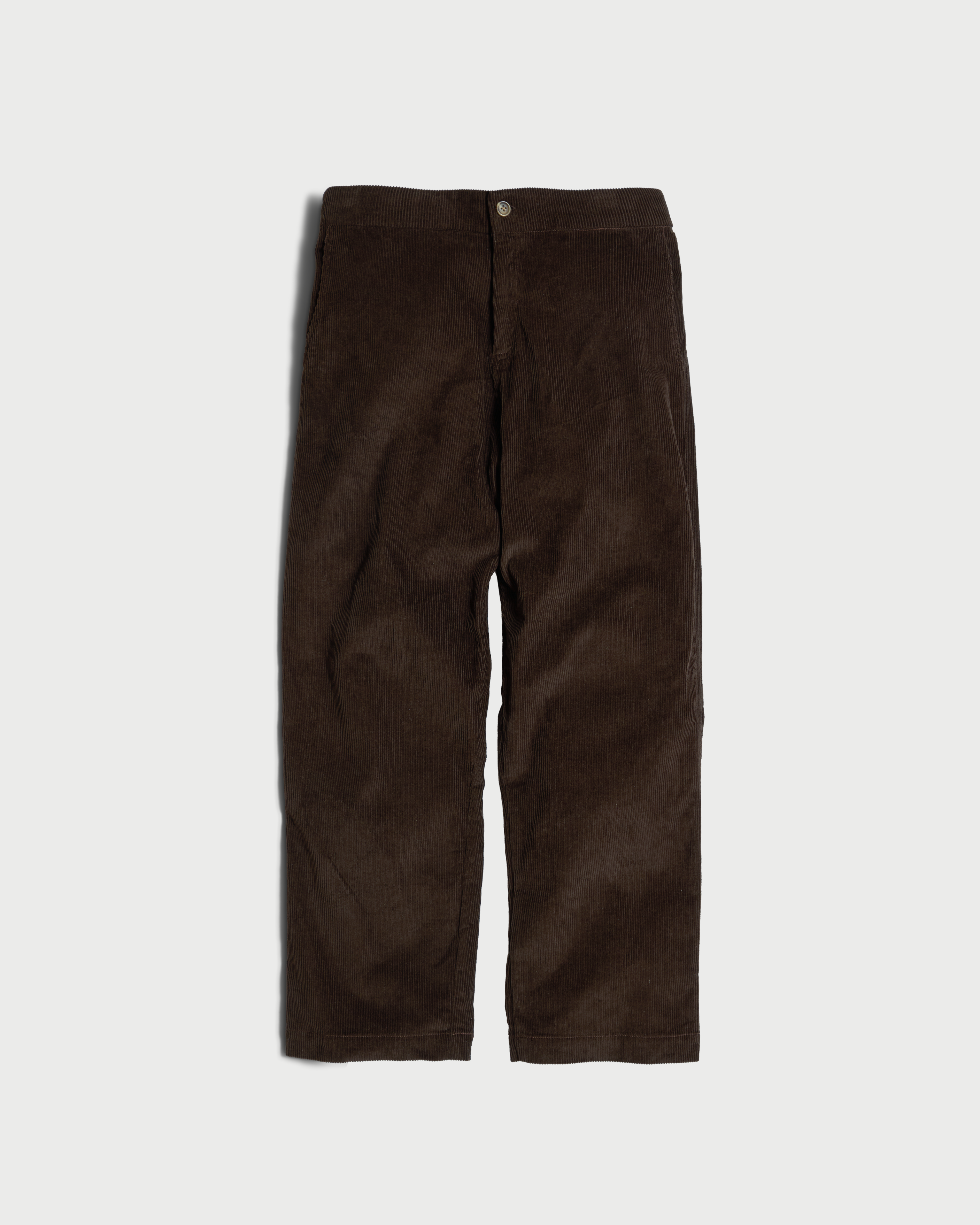 Corduroy relaxed straight trousers Dark Brown