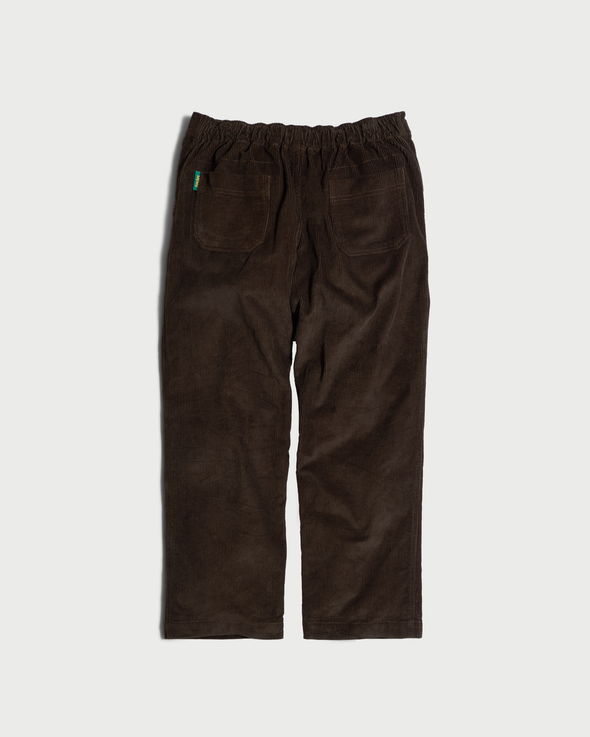 Corduroy relaxed straight trousers Dark Brown