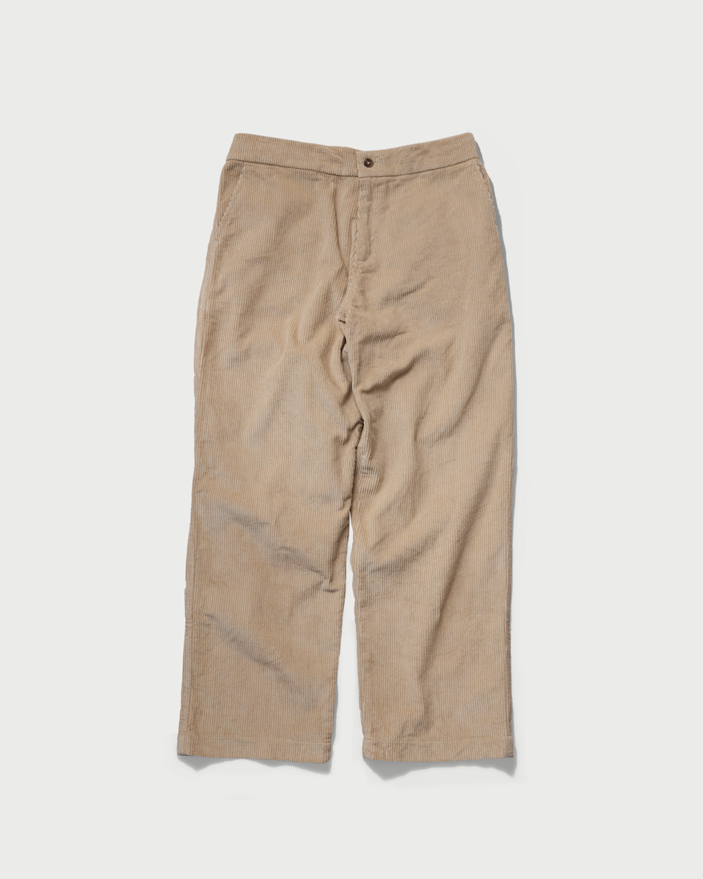 Corduroy relaxed straight trousers Beige