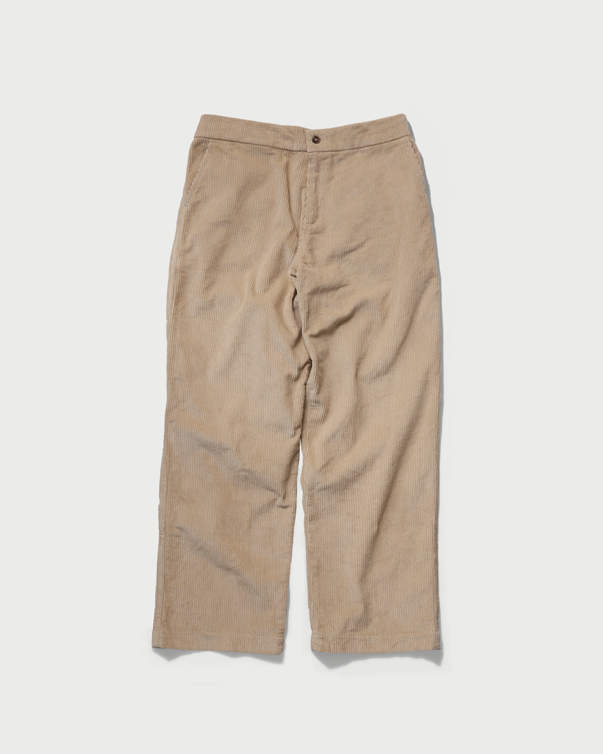 Corduroy relaxed straight trousers Beige