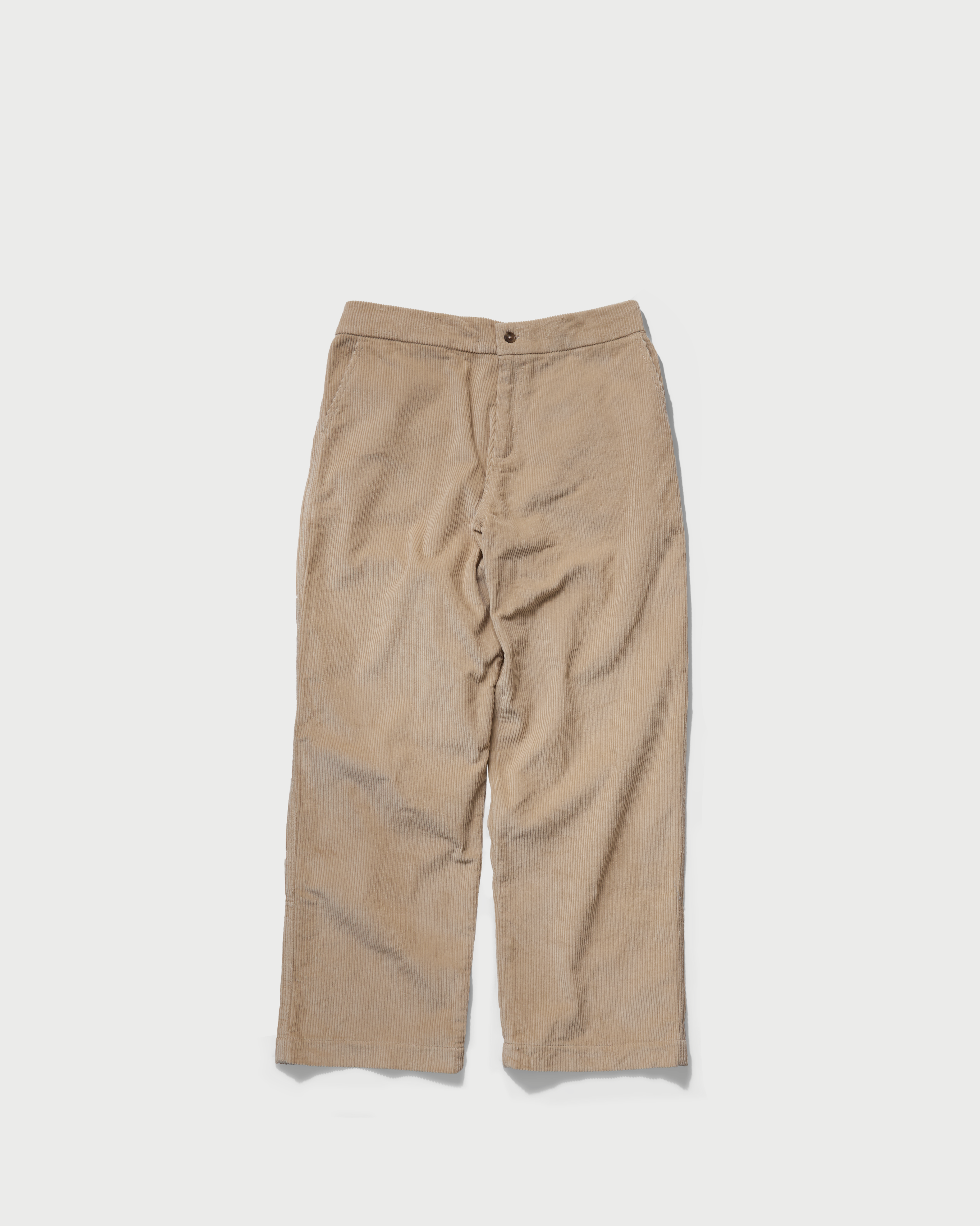 Corduroy relaxed straight trousers Beige