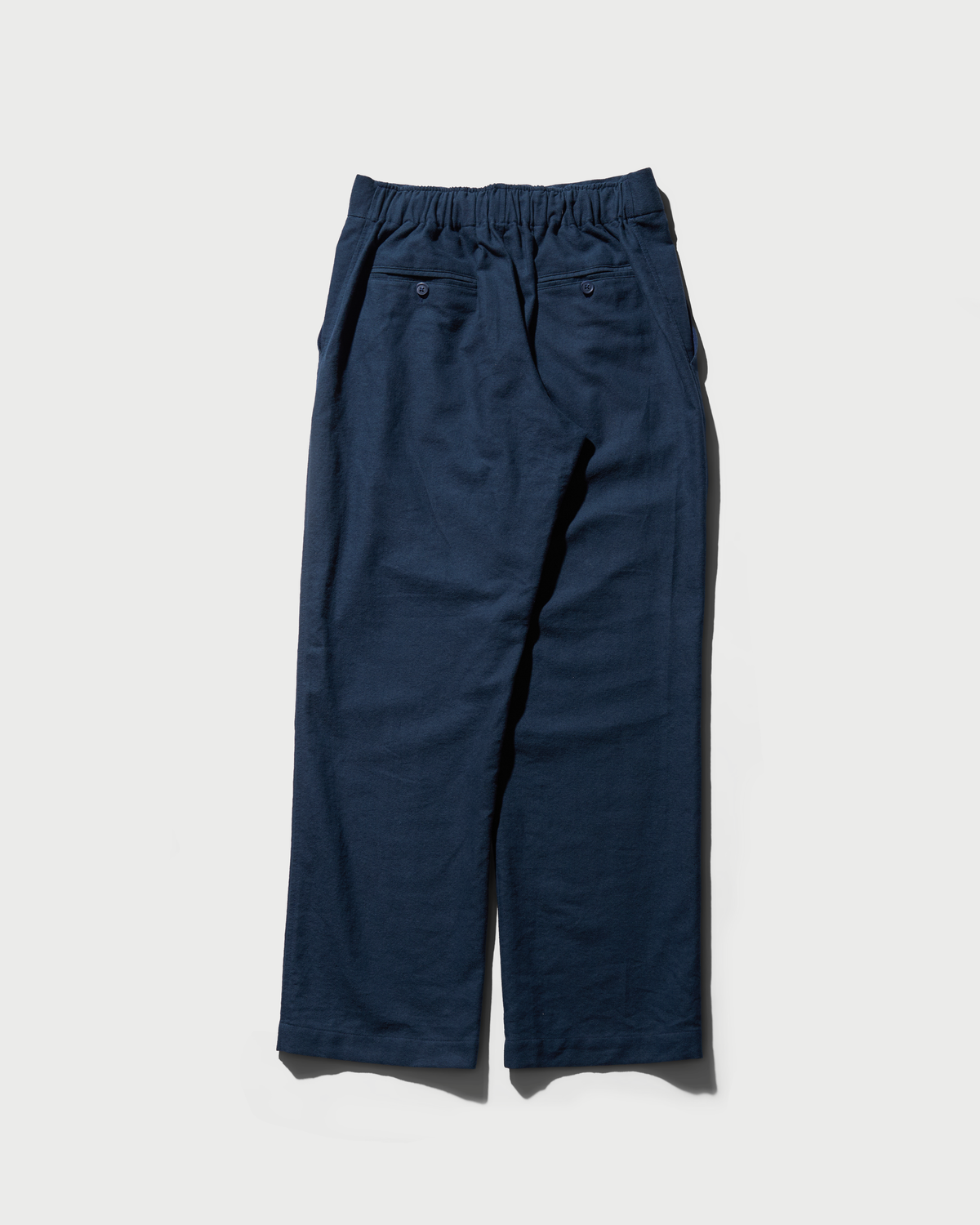 Linen relaxed straight trousers Navy