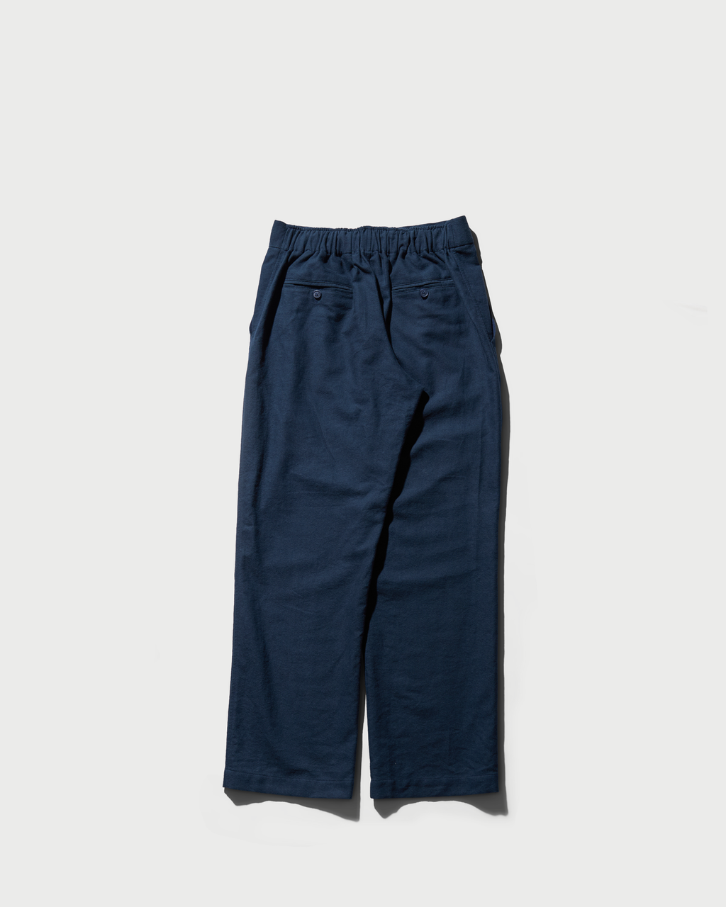 Linen relaxed straight trousers Navy