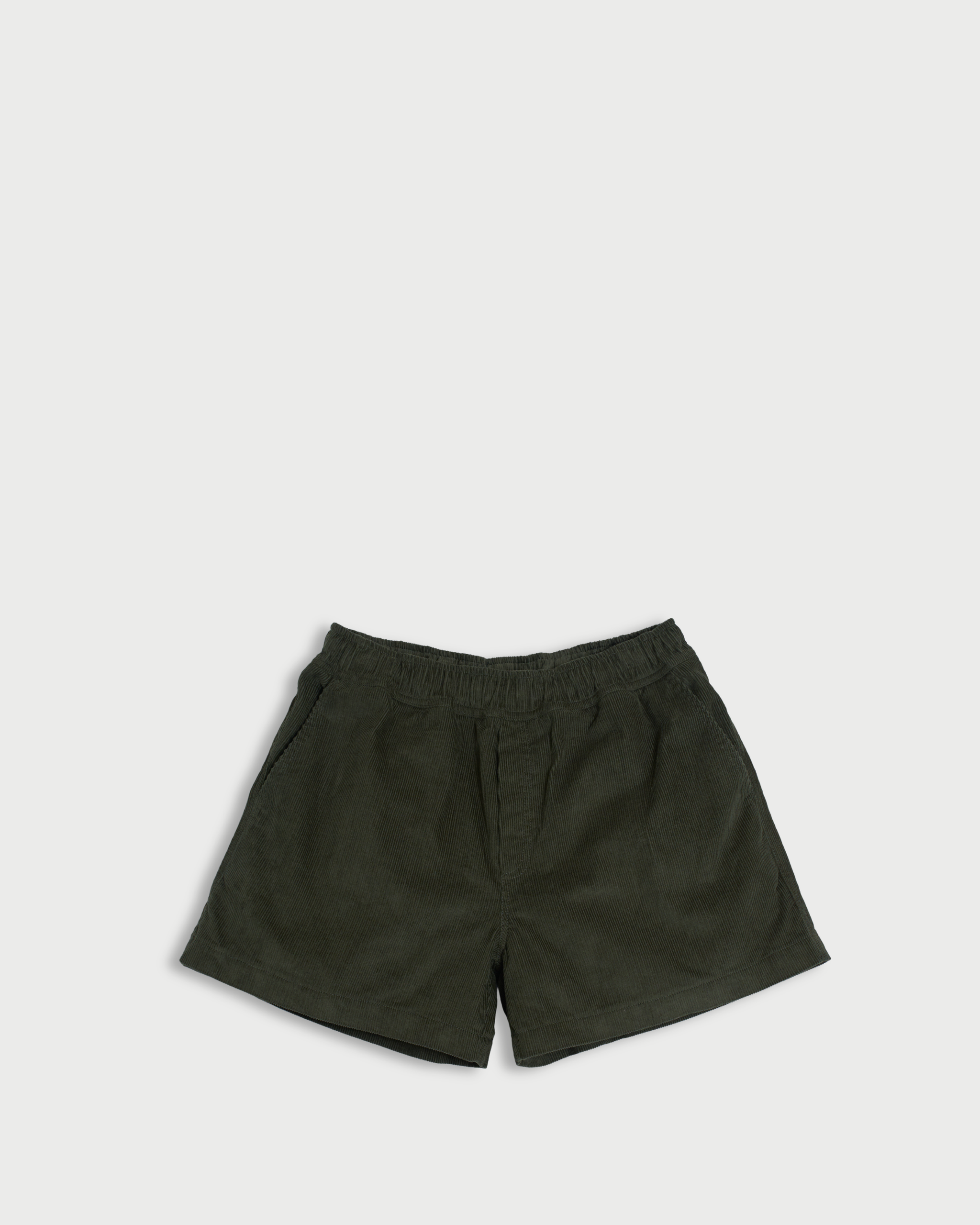 Corduroy relaxed shorts Moss Green