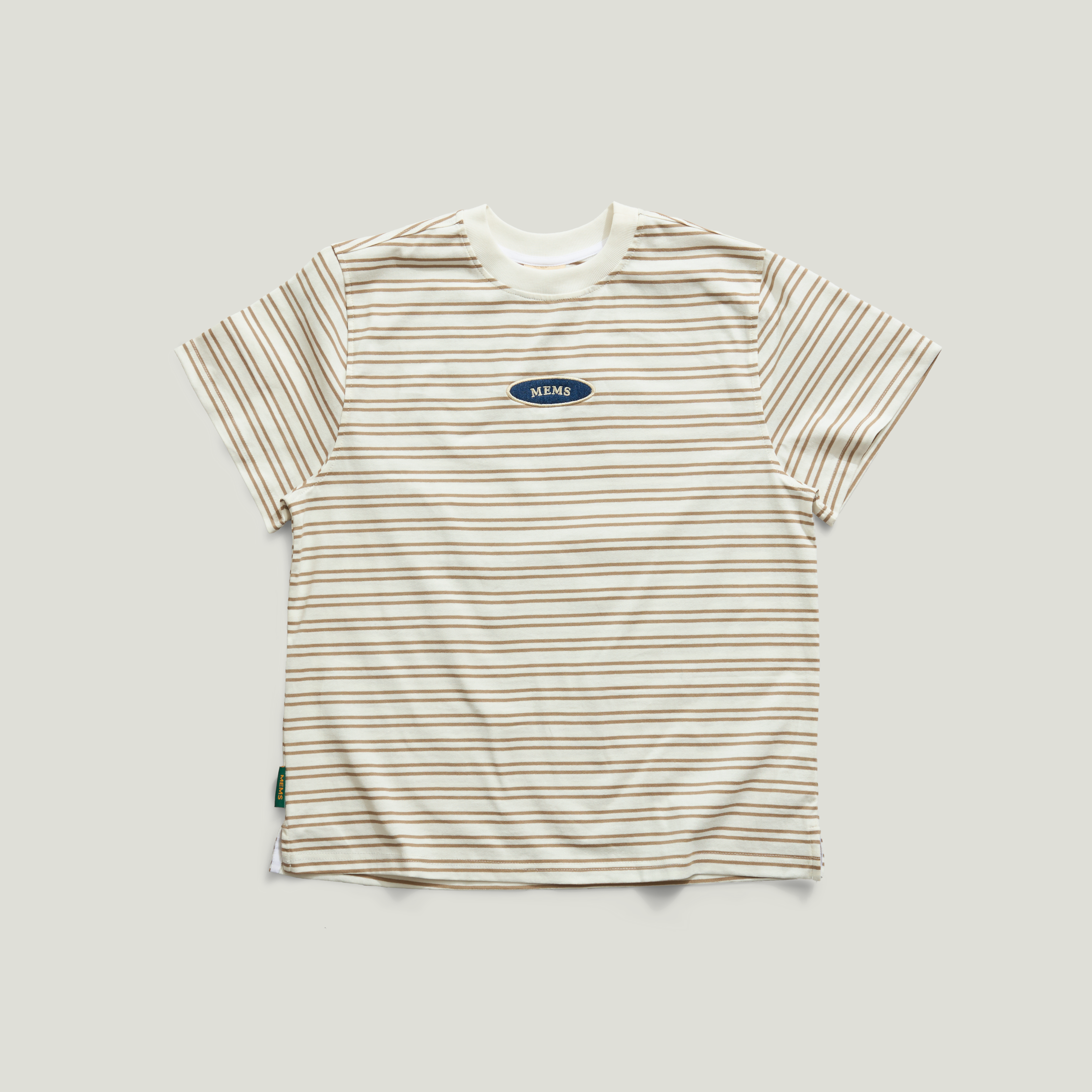 𝐒𝐭𝐫𝐢𝐩𝐞𝐝 𝐌𝐢𝐧𝐢 𝐋𝐨𝐠𝐨 𝐭-𝐬𝐡𝐢𝐫𝐭 Beige&Cream