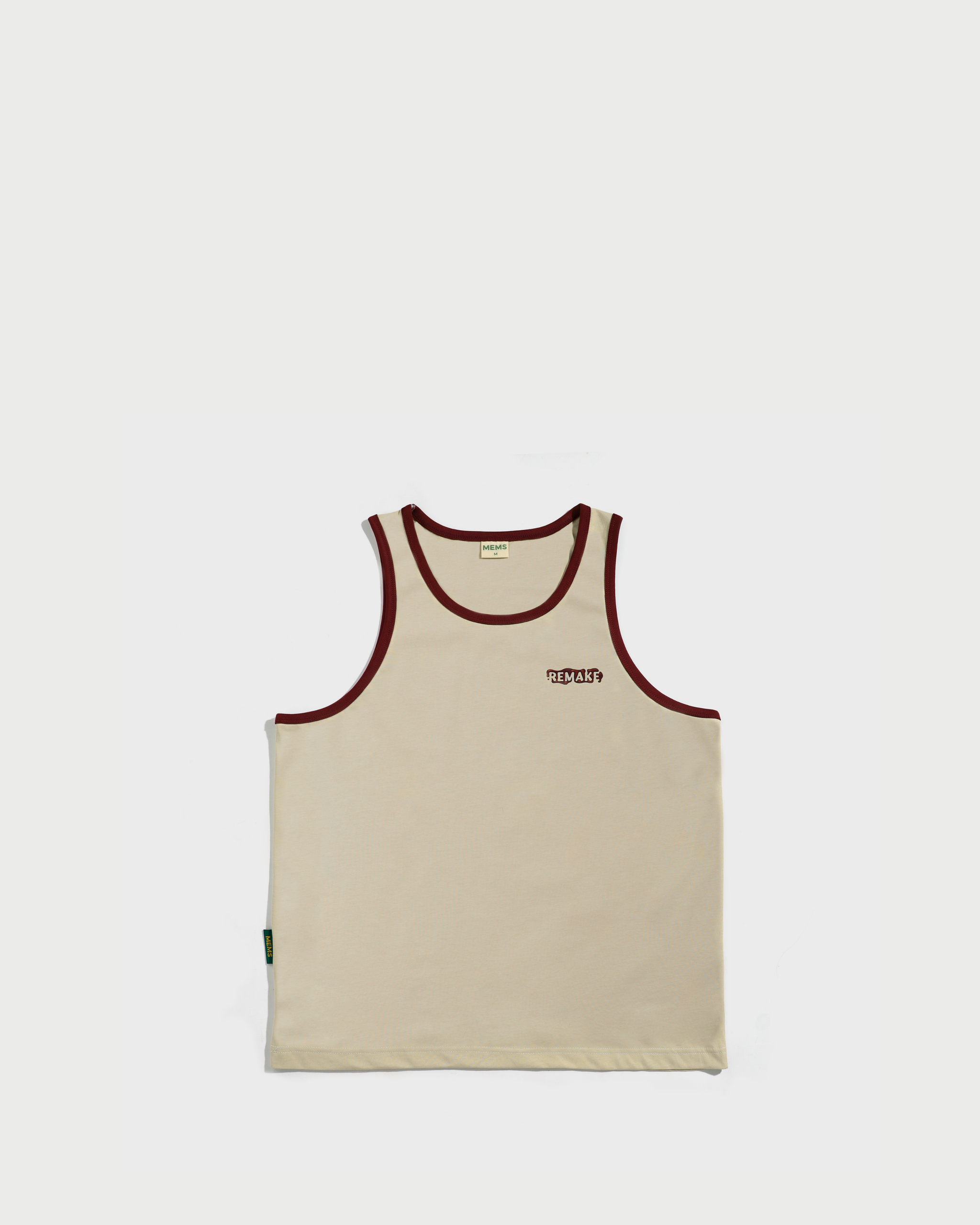 Remake oversized tank top Champagne Beige