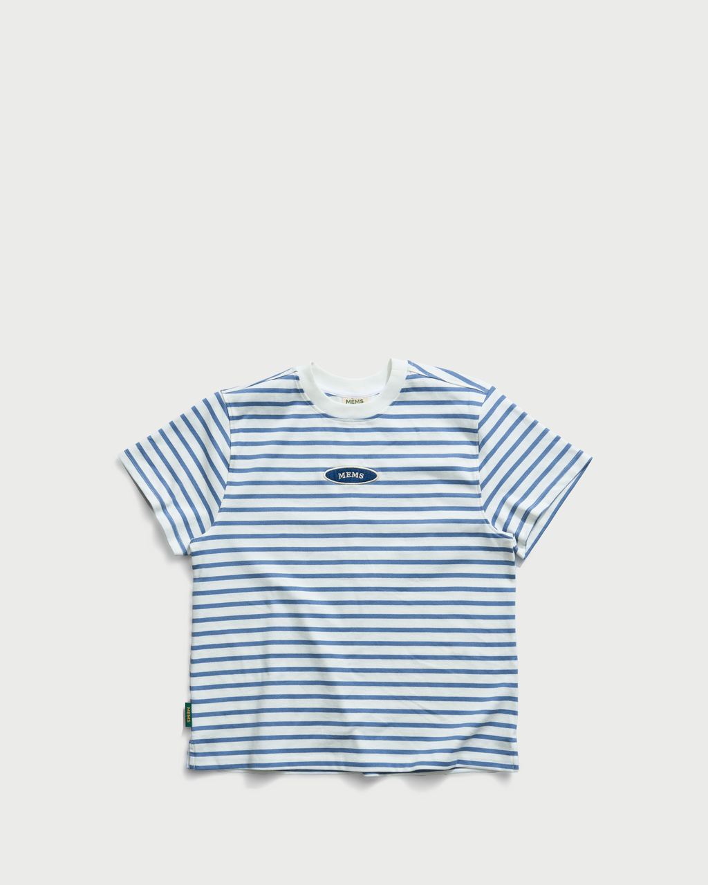 Striped Mini Logo relaxed t-shirt Blue&Cream