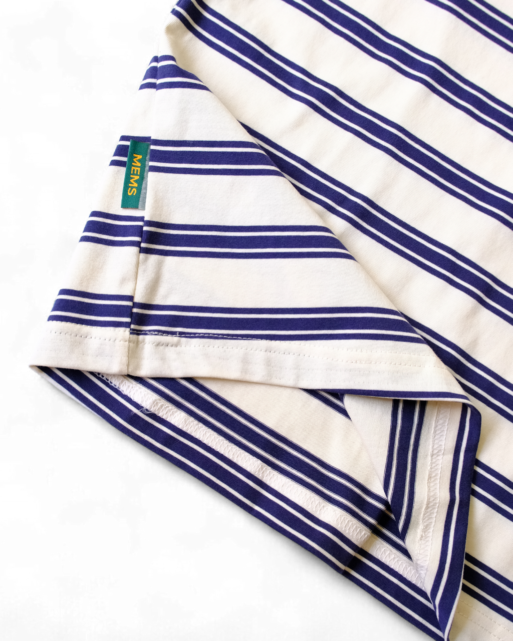 Striped Mini Logo relaxed t-shirt Cream&Navy