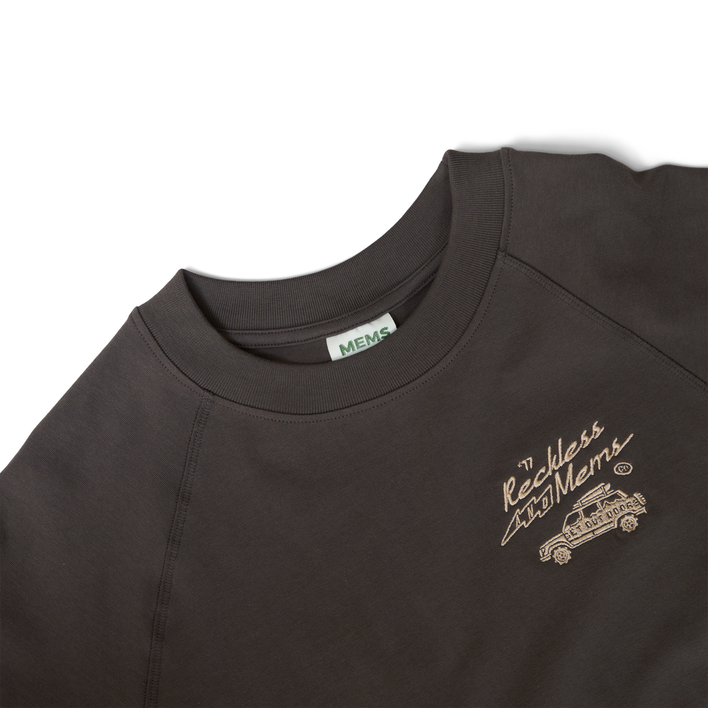 Reckless x Mems oversized raglan Charcoal