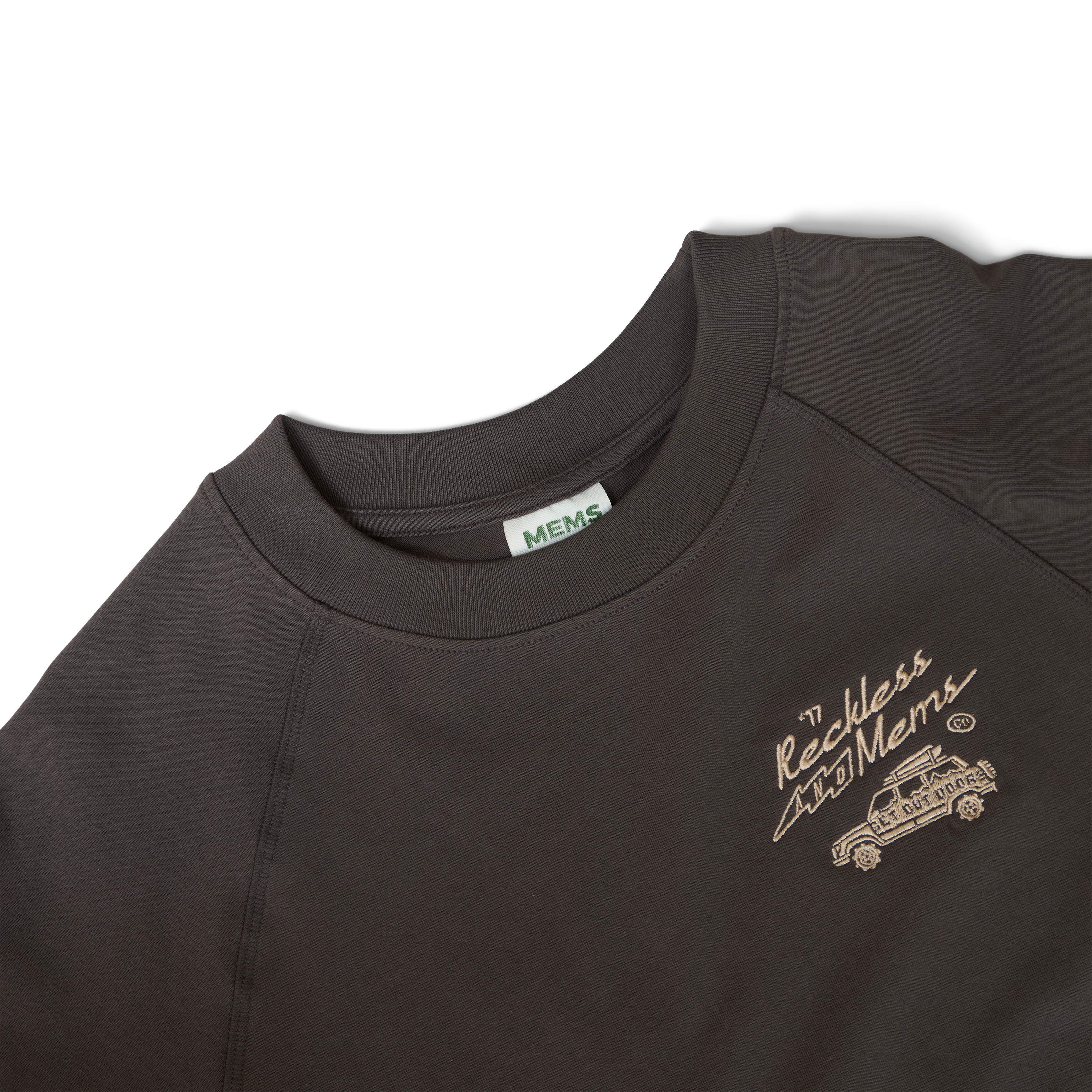 Reckless x Mems oversized raglan Charcoal