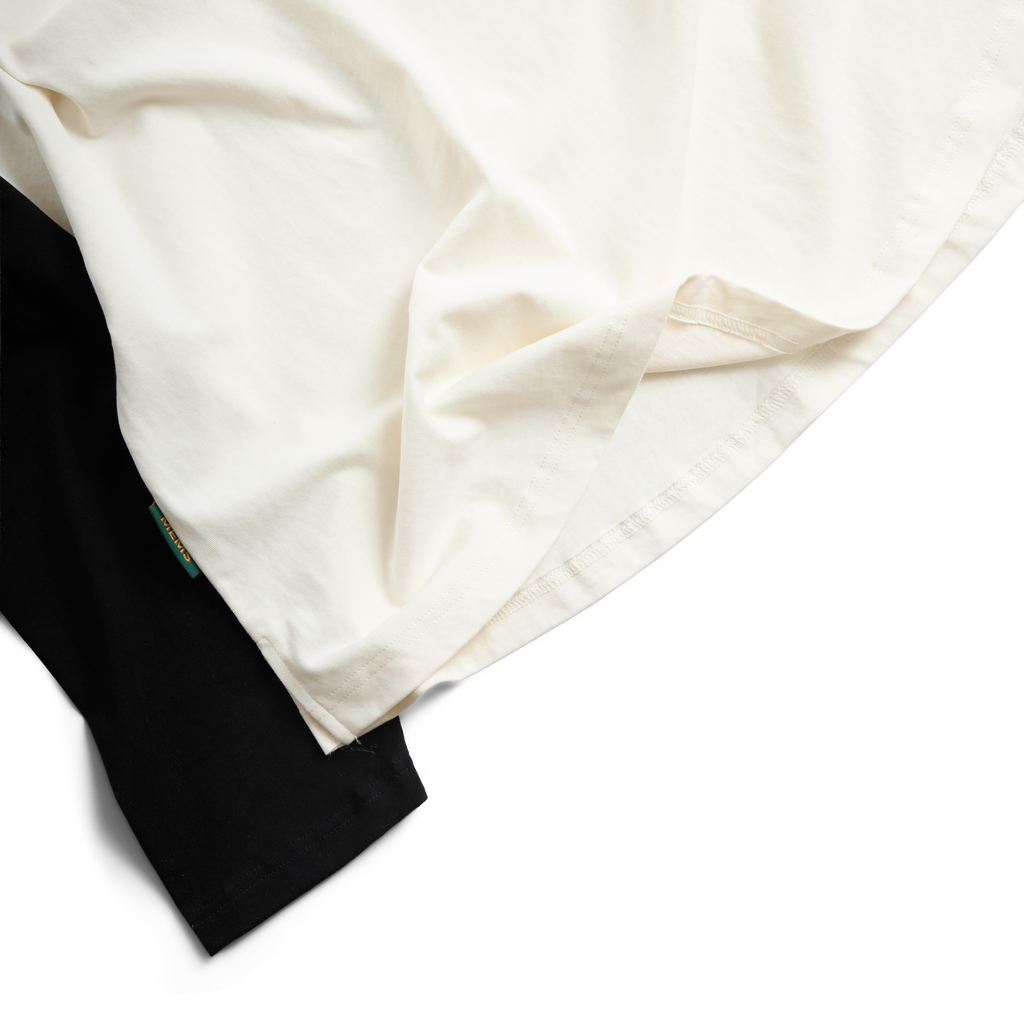 Flexible oversized raglan long sleeve Cream Black