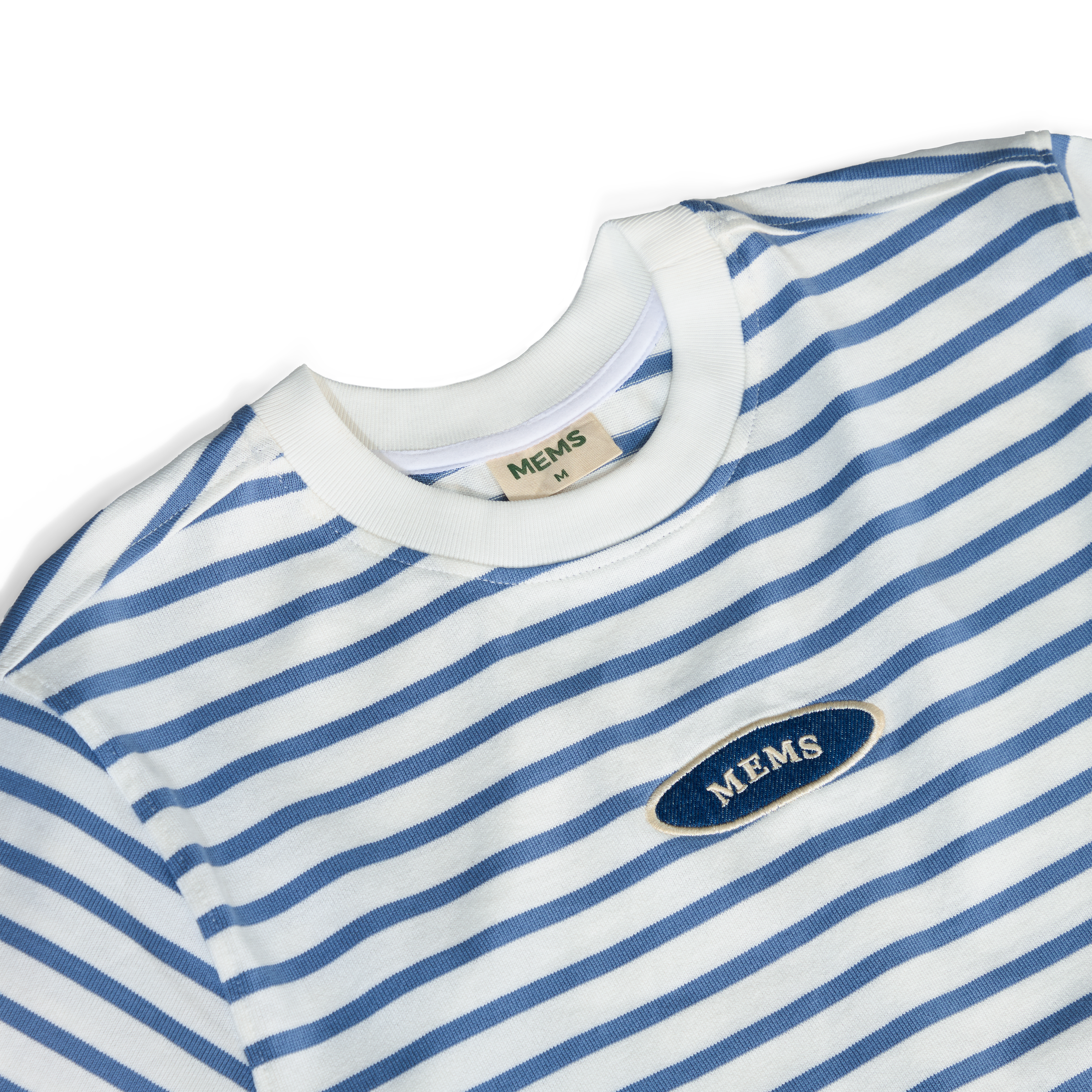 𝐒𝐭𝐫𝐢𝐩𝐞𝐝 𝐌𝐢𝐧𝐢 𝐋𝐨𝐠𝐨 𝐭-𝐬𝐡𝐢𝐫𝐭 Blue&Cream