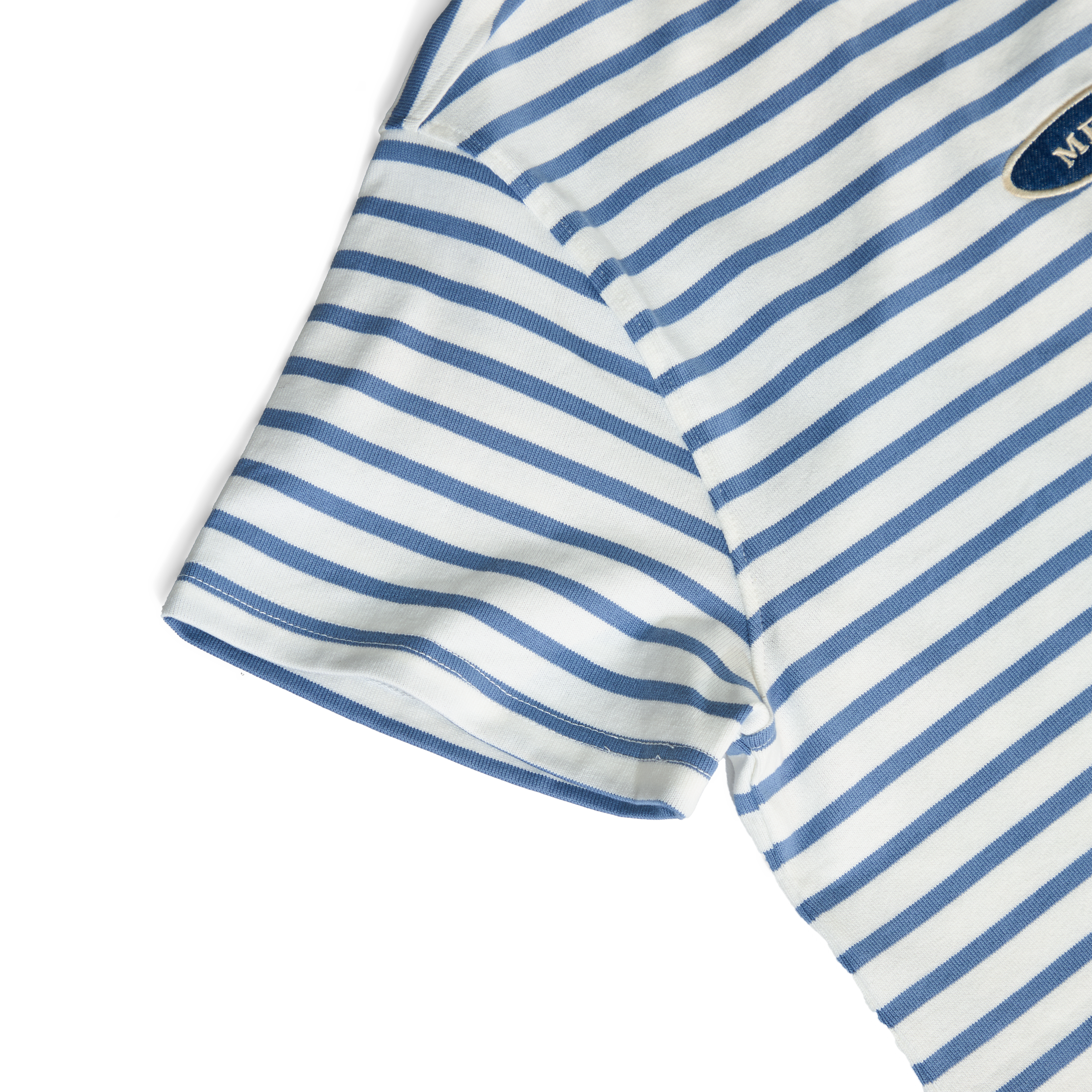 𝐒𝐭𝐫𝐢𝐩𝐞𝐝 𝐌𝐢𝐧𝐢 𝐋𝐨𝐠𝐨 𝐭-𝐬𝐡𝐢𝐫𝐭 Blue&Cream