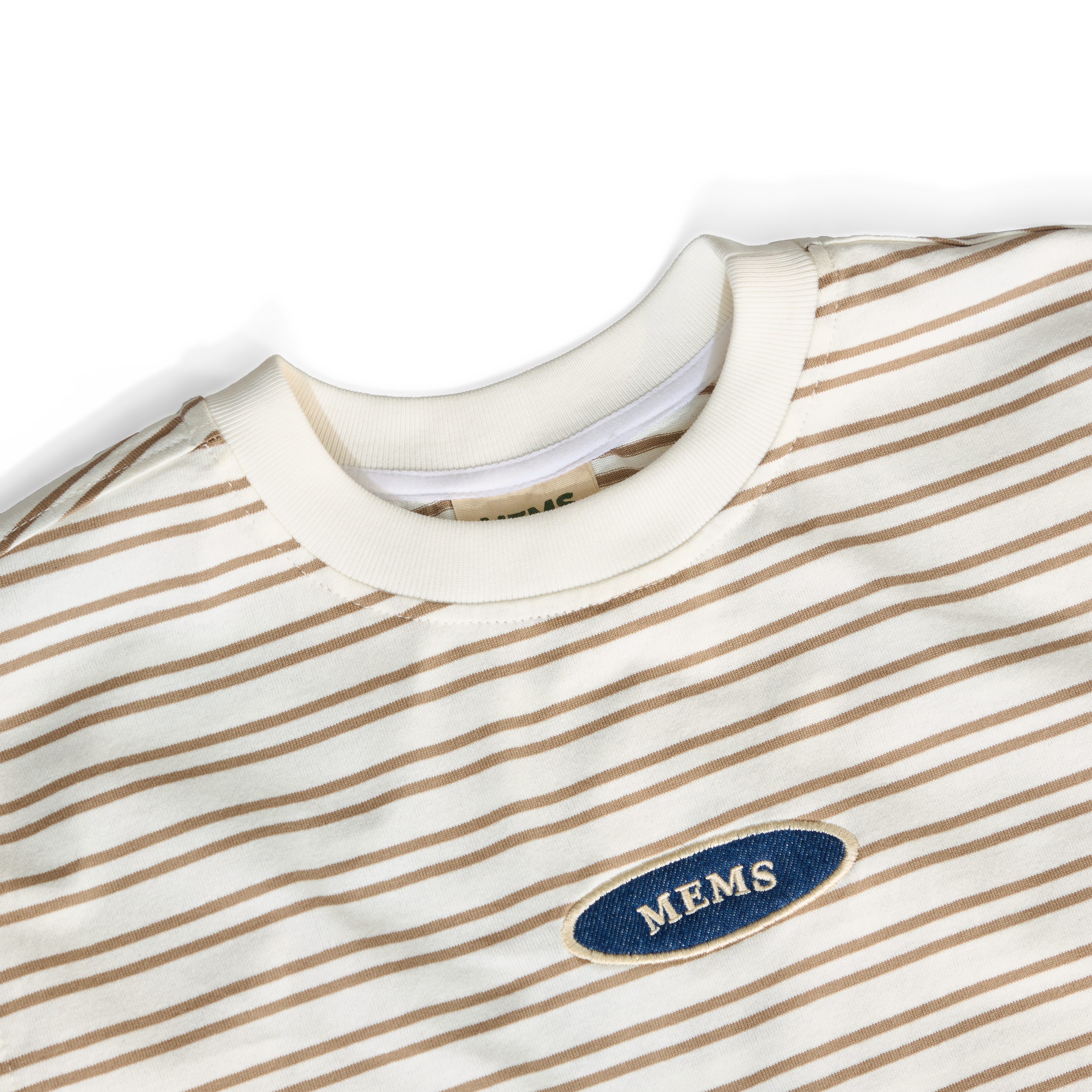𝐒𝐭𝐫𝐢𝐩𝐞𝐝 𝐌𝐢𝐧𝐢 𝐋𝐨𝐠𝐨 𝐭-𝐬𝐡𝐢𝐫𝐭 Beige&Cream