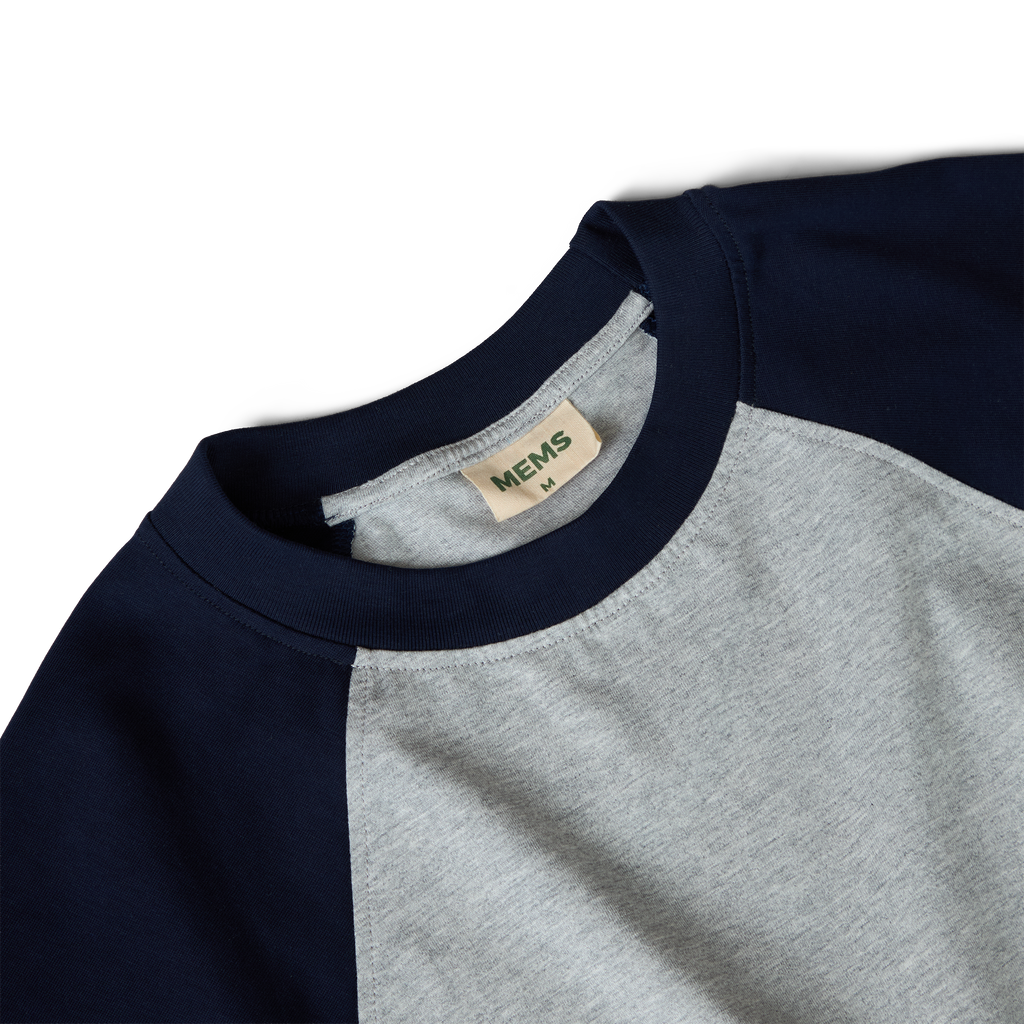 Flexible oversized raglan long sleeve Grey Navy